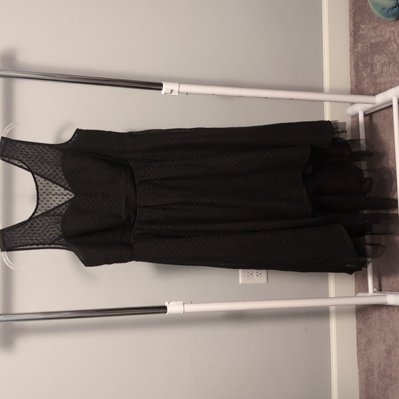 Torrid Black Clip Dot and Tulle Dress - Picture 1 of 6